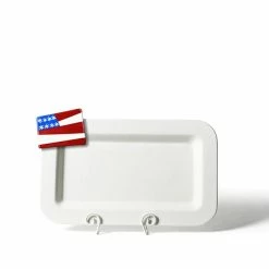 Coton Colors White Small Dot Mini Entertaining Rectangle Platter