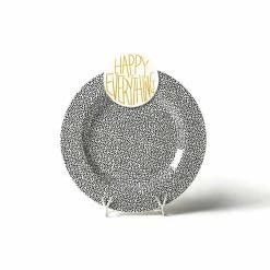 Coton Colors Black Small Dot Big Entertaining Round Platter