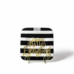 Coton Colors Black Stripe Happy Everything Mini Platter